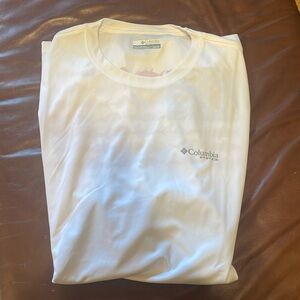 Columbia PFG white fishing/lake shirt XL